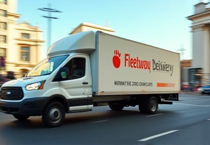 Fleetway delivery van on London street